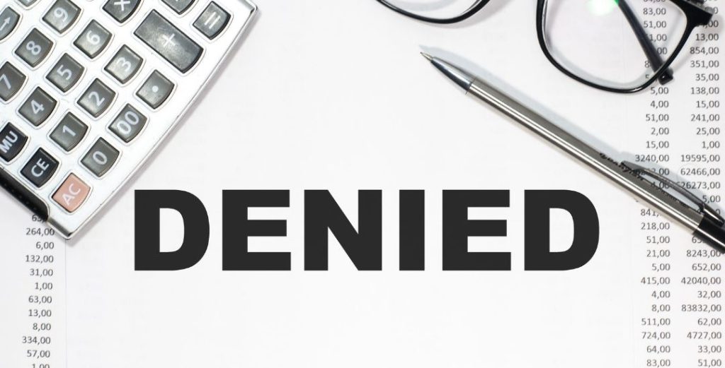 denied with financial paperwork